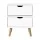 Artiss Bedside Table, Particle Board, White, 40x30x50cm, Scandinavian Style, 2 Drawers, Easy Assembly, Anti-Rust Slides
