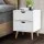 Artiss Bedside Table, Particle Board, White, 40x30x50cm, Scandinavian Style, 2 Drawers, Easy Assembly, Anti-Rust Slides