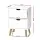 Artiss Boden 2X Bedside Tables, 2 Drawers, Scandinavian Style, 15mm Particle Board, 40x30x50cm, White Finish