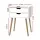 Artiss Bedside Table, Particle Board, White, 40x30x60cm - Scandinavian Style, 2 Drawers, Easy Assembly