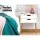 Artiss Bedside Table, Particle Board, White, 40x30x60cm - Scandinavian Style, 2 Drawers, Easy Assembly