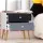 Artiss Bedside Table with 2 Drawers, Particle Board, 48x30x53cm, Black & White, Scandinavian Design, Ample Storage