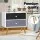 Artiss Bedside Table with 2 Drawers, Particle Board, 48x30x53cm, Black & White, Scandinavian Design, Ample Storage