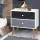 Artiss Bedside Table with 2 Drawers, Particle Board, 48x30x53cm, Black & White, Scandinavian Design, Ample Storage