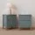 Artiss 2 Pack Bedside Tables with 2 Drawers Bedroom Storage Metal Handles Easy-Clean Painted MDF Green