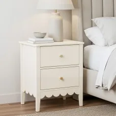 Artiss White Bedside Table with 2 Drawers, MDF Material, 40x30x50cm, Easy Clean, Anti-Tip Kit, Ideal for Bedrooms