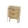 Artiss Rattan Bedside Table with 2 Drawers, Solid Wood Legs, 40x30x54cm, Boho Style, Easy Assembly, Oak Finish