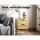 Artiss Rattan Bedside Table with 2 Drawers, Solid Wood Legs, 40x30x54cm, Boho Style, Easy Assembly, Oak Finish