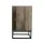 Artiss Bedside Table, Particle Board, 40x38x62cm, Wood Finish, 2 Drawers, Open Shelf, Industrial Style, Easy Assembly