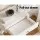 Artiss Qara White Bedside Table with Drawer - Stylish Cross-Leg Design, E1 Particle Board, 20kg Capacity, Easy Assembly
