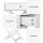 Artiss Qara White Bedside Table with Drawer - Stylish Cross-Leg Design, E1 Particle Board, 20kg Capacity, Easy Assembly
