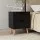 Artiss BODEN Black Bedside Table with 2 Drawers, 15mm Particle Board, 40x30x50cm, Splayed Beech Legs, Anti-R