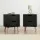 Artiss 2 x Black Bedside Tables with 2 Drawers - BODEN, 15mm Thick Particle Board, 40x30x50cm, Beech Legs