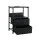 Artiss LED Bedside Table with Charging Station USB Type C 2 Foldable Drawers RGB Black Nightstand 40x30x60cm