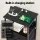 Artiss LED Bedside Table with Charging Station USB Type C 2 Foldable Drawers RGB Black Nightstand 40x30x60cm