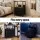 Artiss LED Bedside Table with Charging Station USB Type C 2 Foldable Drawers RGB Black Nightstand 40x30x60cm