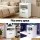Artiss LED Bedside Table Nightstand with Charging Station RGB Lighting 2 Drawers White 40x35x60cm Pack