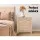 Artiss Bedside Table 2 Drawers, Pine, 48x39x53cm, Beige - MAXI Series, Modern Storage Solution