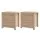 Artiss Maxi 2x Bedside Tables with 2 Drawers, Thick Pine Look, 48x39x53cm, Modern Storage Nightstands, Beige