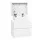 Artiss 2X White Bedside Table with 2 Drawers & Lift-up Storage, 15mm Melamine Particle Board, 45x35x52cm, Modern Design