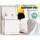 Artiss 2X White Bedside Table with 2 Drawers & Lift-up Storage, 15mm Melamine Particle Board, 45x35x52cm, Modern Design