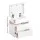 Artiss LED Bedside Table, 2 Drawers, Lift-up Storage, 16-Colour LED, Gloss White, 45x35x52.5cm, Modern Design