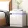 Artiss LED Bedside Table, 2 Drawers, Lift-up Storage, 16-Colour LED, Gloss White, 45x35x52.5cm, Modern Design