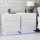 Artiss 2x LED Bedside Tables - 3 Drawers, 16 Colours, High-Gloss UV Finish, Modern White Design, 53x35x60cm,