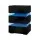 Artiss LUMI Black LED Bedside Tables 2x - 3 Drawers, 16 Colours, Particle Board & Acrylic Glass, 45x35x67cm,