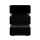 Artiss LUMI Black LED Bedside Tables 2x - 3 Drawers, 16 Colours, Particle Board & Acrylic Glass, 45x35x67cm,