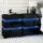 Artiss LUMI Black LED Bedside Tables 2x - 3 Drawers, 16 Colours, Particle Board & Acrylic Glass, 45x35x67cm,