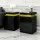 Artiss 2X Black LED Bedside Table with 3 Drawers, Lift-Up Storage, High-Gloss Finish, Customised 16-Colour Lighting