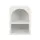 Artiss 2 Pack Bedside Tables with 2 Shelves ARCHED White Contemporary Bedroom Storage Furniture Textured Finish