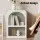 Artiss 2 Pack Bedside Tables with 2 Shelves ARCHED White Contemporary Bedroom Storage Furniture Textured Finish