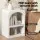 Artiss 2 Pack Bedside Tables with 2 Shelves ARCHED White Contemporary Bedroom Storage Furniture Textured Finish