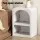 Artiss 2 Pack Bedside Tables with 2 Shelves ARCHED White Contemporary Bedroom Storage Furniture Textured Finish