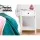 Artiss BOWIE White Bedside Table - 1 Drawer, Shelf, E1 MDF, 50x30x74cm, Retro Knob, Non-Toxic Finish,
