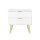 Artiss Bedside Table with 2 Drawers, White, Pine Legs, 50x40x50cm - Durable, Stylish, Easy Assembly, 1-Year Warranty