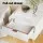 Artiss Bedside Table with 2 Drawers, White, Pine Legs, 50x40x50cm - Durable, Stylish, Easy Assembly, 1-Year Warranty