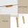 Artiss Bedside Table with 2 Drawers, White, Pine Legs, 50x40x50cm - Durable, Stylish, Easy Assembly, 1-Year Warranty