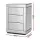 Artiss PRESIA Silver Mirrored Bedside Table, 3 Drawers, E1 MDF, Crystal Knobs, 40x40x58cm, Glamorous and Spacious Design