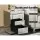 Artiss Presia Set of 2 Bedside Tables, 3 Drawers, Mirrored Glass, Silver, 40x40x58cm, Elegant Storage with Crystal Knobs