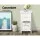 Artiss Claire Bedside Table Set of 2, 1 Drawer with Wicker Basket, Rustic White, Paulownia Wood, 25x30x45cm