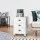 Artiss Vintage Bedside Table 3 Drawers - White, Paulownia Wood, 45x30x62.5cm, Metal Handles, No Assembly Needed