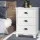 Artiss 2x Bedside Table 3 Drawers Vintage White, Solid Paulownia Wood, 45x30x62.5cm, No Assembly, Wall Mount