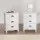 Artiss 2x Bedside Table 3 Drawers Vintage White, Solid Paulownia Wood, 45x30x62.5cm, No Assembly, Wall Mount