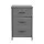Artiss Grey 3-Drawer Storage Dresser – MDF Tabletop, Metal Frame, 47x30x73cm, Adjustable Feet, Easy Assembly