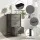 Artiss Set of 2 Chest of 3 Drawers Grey Compact Storage Tallboy with Metal Frame and MDF Top 47x30x73cm