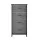 Artiss 4 Drawer Tallboy Chest of Drawers Storage Dresser, Grey, MDF Tabletop, Metal Frame, 47x30x94cm, Modern Style