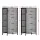 Artiss Set of 2 Grey Tallboy Dressers, 4 Drawer Storage with MDF, Metal Frame, Non-Woven Lining, 47x30x94cm, Easy
